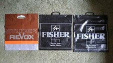 Promotional HiFi Plastic Carrier Bags From 1980s Studer Revox & Fisher Good Cond