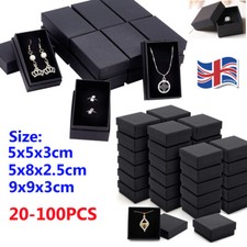 Pack UP 100 Cardboard Necklace Ring Earring Gift Box Display Jewelry Case Boxes