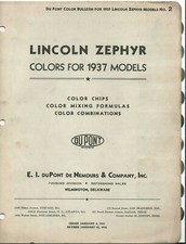 1937 LINCOLN ZEPHYR PAINT