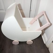 Vertbaudet White wooden Dolls Pram
