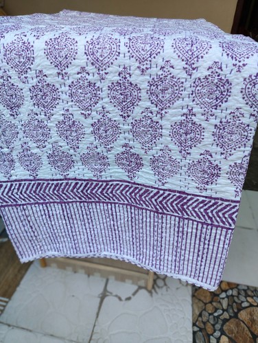 Indian reversible kantha quilt - indian,