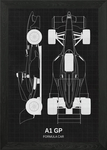 Formula car framed wall - framed,