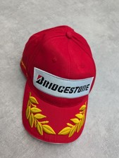 Bridgestone Hat Red Embroidered Formula 1 Motorsport Racing Baseball Cap Laurel