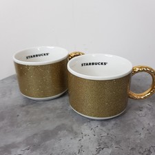 Starbucks Ceramic Gold Glitter