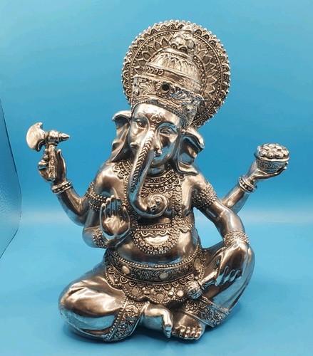 Silver lord ganesha - , 9"
