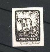 Bookplate initials - , ml