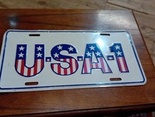 Usa 1 90s License Plate Novelty Wall Decor 12 X 6" Used 