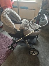 Brompton Silvercross Grey Pioneer Pram and Pushchair Set