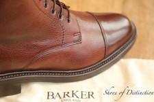 Barker Brown Grain Leather