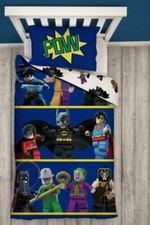 Lego DC Super Heroes Single Duvet Cover Set - Free Personalisation