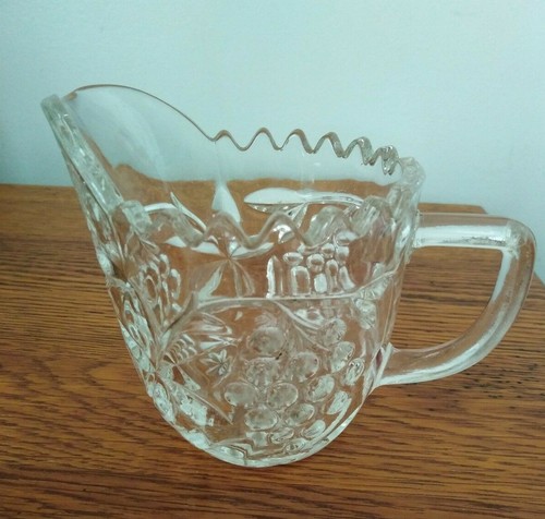 Vintage cut glass creamer - vintage,