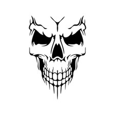 Large skull sticker car - sticker,