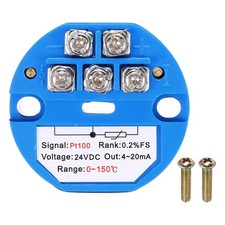 0-150C RTD PT100 Temperature Sensor Transmitter Module, 4-20MA DC24V