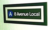 FRAMED MATTED NY NYC SUBWAY