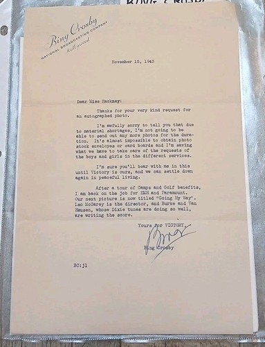 Bing crosby vintage 1943 - crosby,