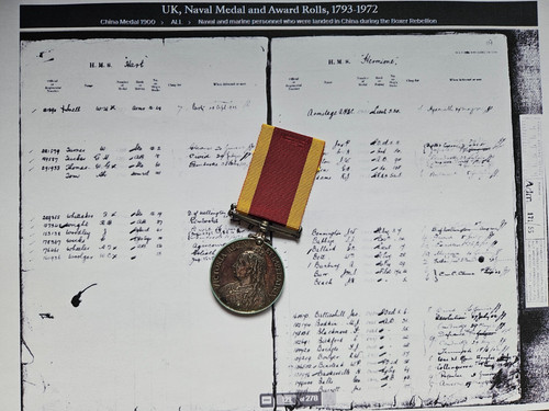 1900 china war medal stoker - 1900,