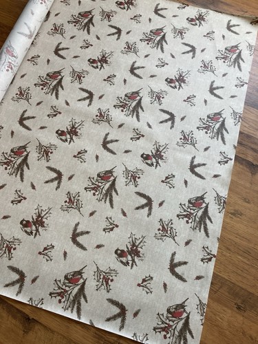 Dunelm festive robin oilcloth - festive,