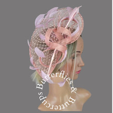 Snoxell Gwyther Baby Pink Fascinator Hat Wedding Mother of the Bride Outfit