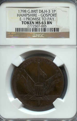 1798 penny conder token - conder,