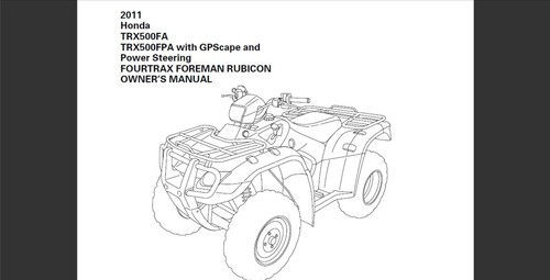 2011 honda trx500fa - 2011,