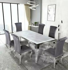 Luxury Louis Chrome White