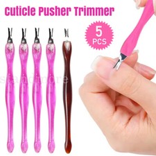 5x Cuticle Pusher Trimmer Cutter Remover Pedicure Manicure Nail Art Tool Kit