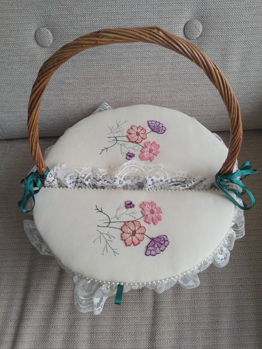 Vintage sewing basket - sewing,