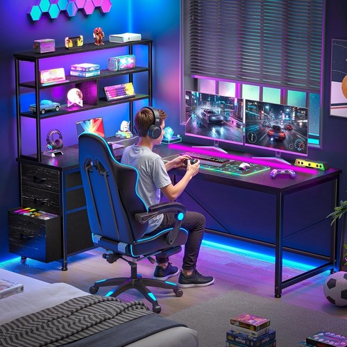 Large shaped gaming desk - gaming,