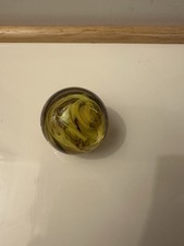 Globe Paperweight Glass Etched