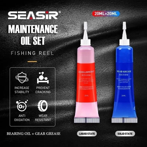Fishing reel grease and oil - and,