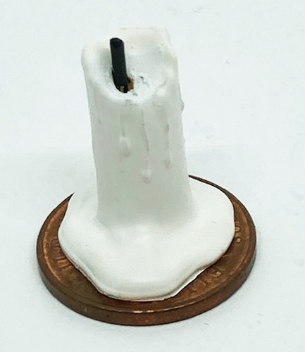 Dolls house melting candle - house,