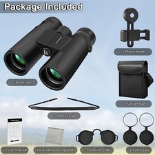 12x42 Binoculars High Power Binoculars+FMC lens,Bird Watching Travel Stargazing