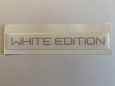 WHITE EDITION CAR BOOT BADGE DASHBOARD FORD ST RS MERC EVO M3 EV WHITE GREY