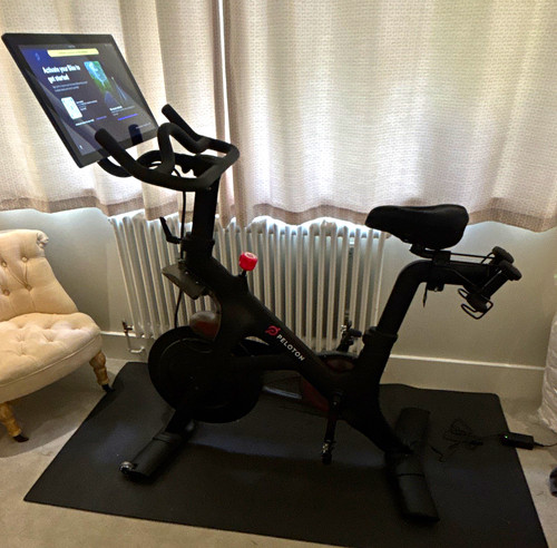 Peloton bike and accessories - and,