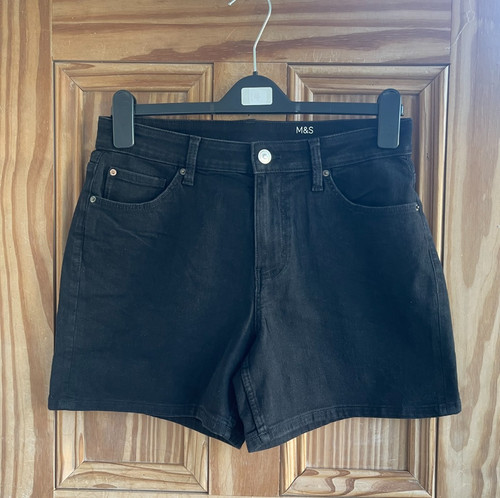 Ladies black denim - m&s,