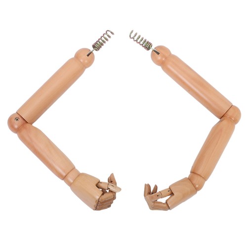 Articulated wooden arm left - articulated,