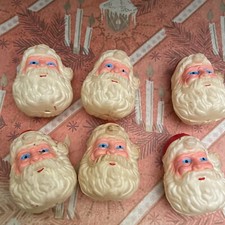 Set Vintage Blow Mold Santa