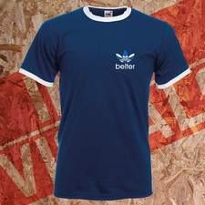 Scotland Belter T-Shirt Retro Sport Ringer Scottish Saltire Flag Cinnamon