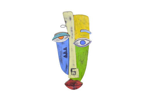 Abstract face wooden picasso - abstract,