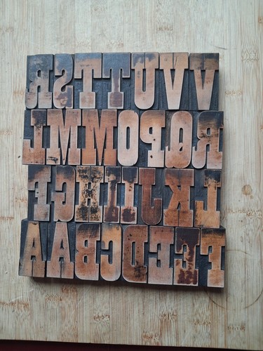 Vintage wooden letterpress - vintage,