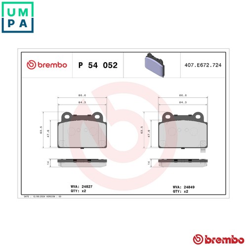 Brake pad set disc - brake,