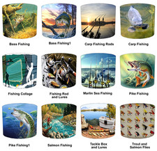 Salmon Fishing Tackle Lampshades Ceiling Lights Table Lamp shades Pendant shades