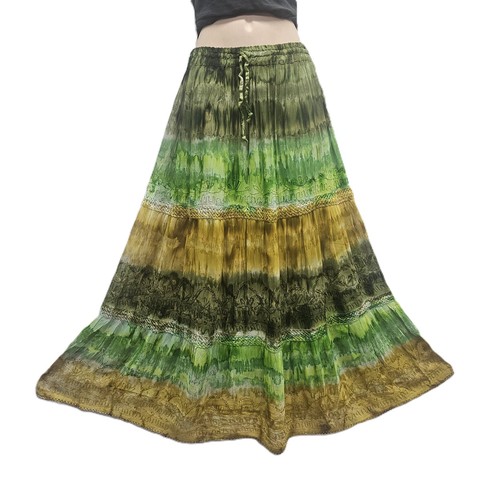 Maxi colorful skirt georgette - skirt,