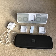 Logitech - MM50 - White Portable Speaker System iPod Dock with storage case