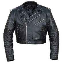 Men’s Black Studded Leather