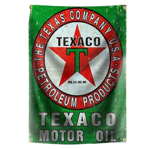 Texaco flag bunting garage bar - texaco,