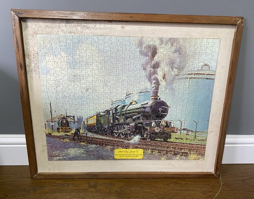 Vintage wooden framed gwr 6000 - wooden,