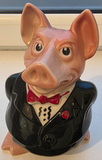 Nat West Pig Sir Nathaniel Father Piggy Bank Wade 1980's With Original Stopper