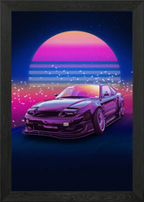 Nissan 240SX Synthwave Framed