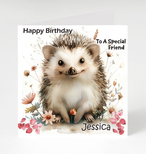 Personalised hedgehog birthday - personalised,